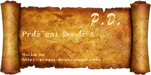 Prágai Donát névjegykártya
